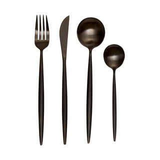 Černý nerezový příbor 16 ks Modern retro – Premier Housewares