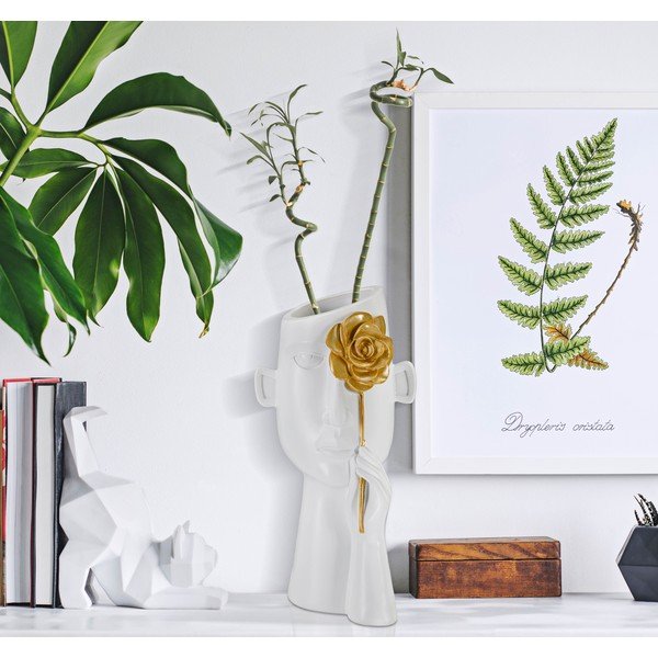 Bílá váza z polyresinu 27 cm Fiore – Mauro Ferretti-image-1