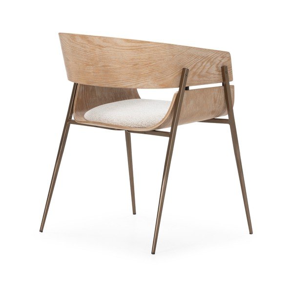 Čalouněná jídelní křesla v sadě 2 ks s područkami v přírodní barvě Naia – MOME-image-4