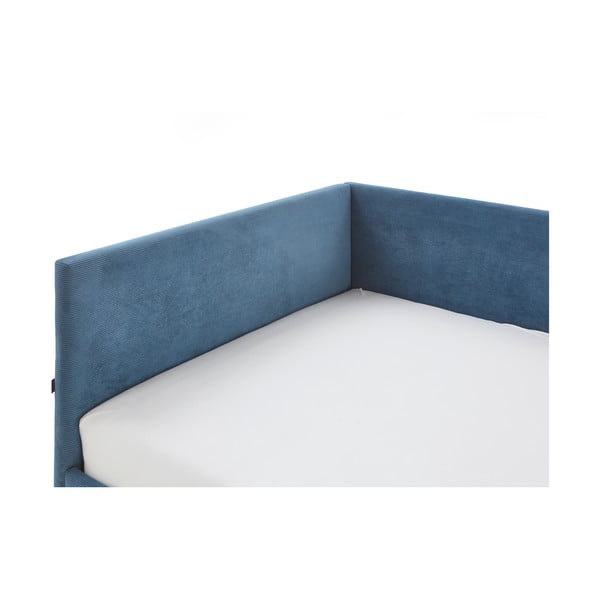 Modrá čalouněná rohová dětská postel bez roštu 140x200 cm Cool – Meise Möbel-image-4