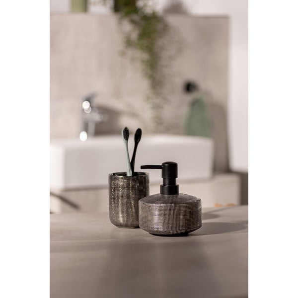 Keramický dávkovač mýdla ve stříbrné barvě 400 ml Rivalta – Wenko-image-1