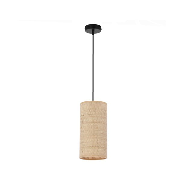 Béžové závěsné svítidlo s ratanovým stínidlem ø 12 cm Fleri – Candellux Lighting