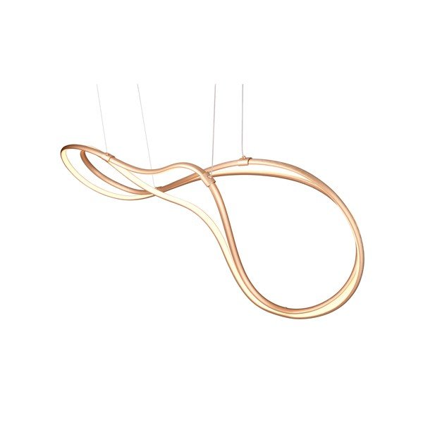 LED závěsné svítidlo s kovovým stínidlem  ve zlaté barvě Nala – Trio Select-image-2