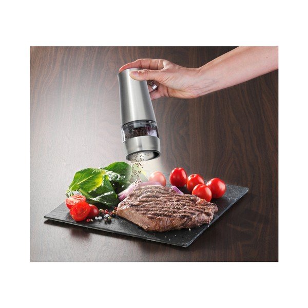 Dvojitý mlýnek na sůl a pepř ve stříbrné barvě Wenko Mill-image-2