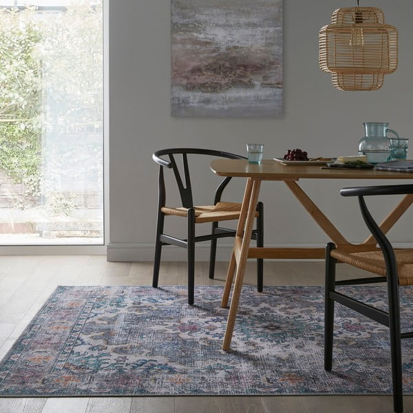 Modro-šedý pratelný koberec 230x160 cm FOLD Millie - Flair Rugs-image-1