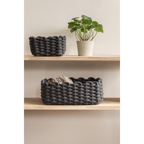 Látkový košík 35x25x14 cm Peach Skin M – Bigso-image-1