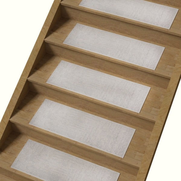 Krémové bavlněné nášlapy na schody v sadě 16 ks 25x65 cm Milano Beyaz – Vitaus-image-2