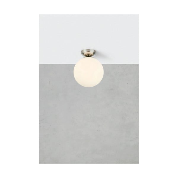 Bílé/ve stříbrné barvě stropní svítidlo se skleněným stínidlem Stintino – Markslöjd-image-1