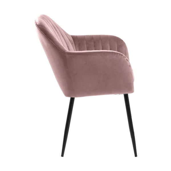 Růžové čalouněné jídelní křeslo Emilia – Actona-image-2