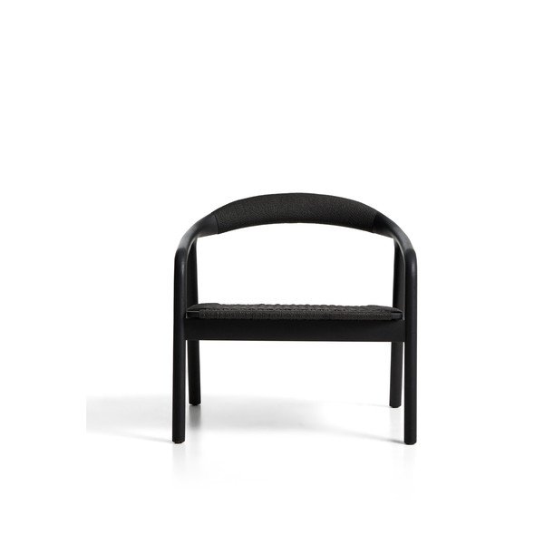 Černé dřevěné/bez čalounění křeslo Derile – Kave Home-image-4
