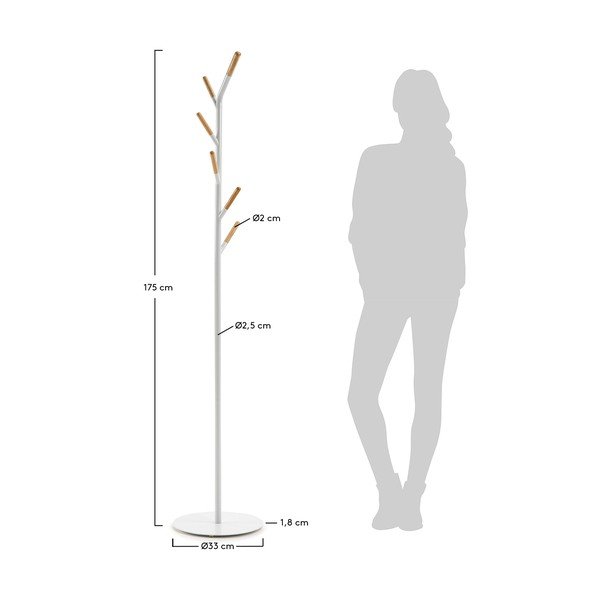 Bílý věšák na kabáty Kave Home Bren-image-4