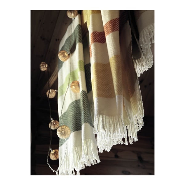 Bílo-hnědý pléd s podílem bavlny Euromant Granite, 140 x 180 cm-image-3