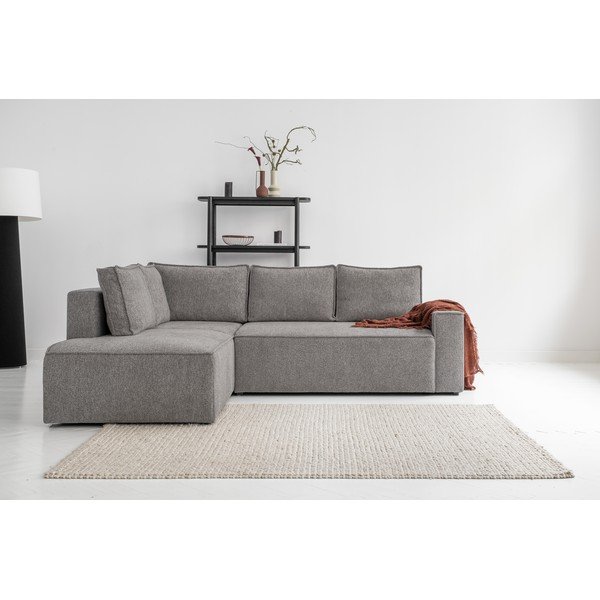 Světle šedá rozkládací rohová pohovka (levý roh) Brave Dave – Miuform-image-1