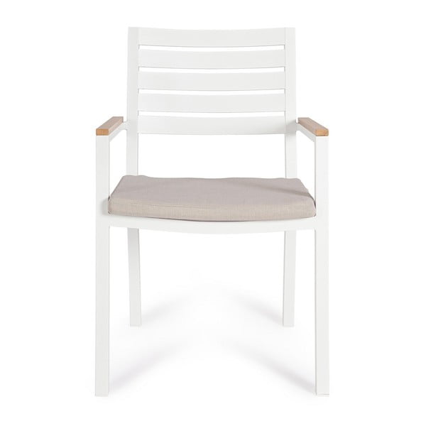 Bílé kovové zahradní židle v sadě 4 ks Henna   – Bizzotto-image-1