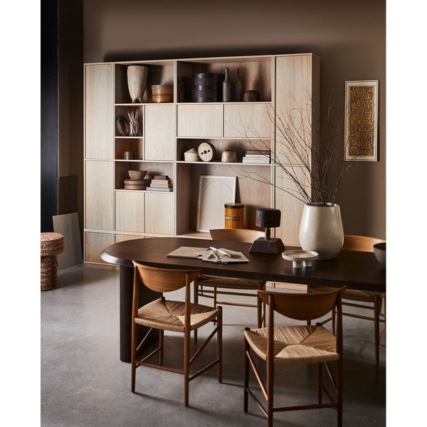 Modulární knihovna v dekoru dubu v přírodní barvě 77x199 cm Modulair – vtwonen-image-1