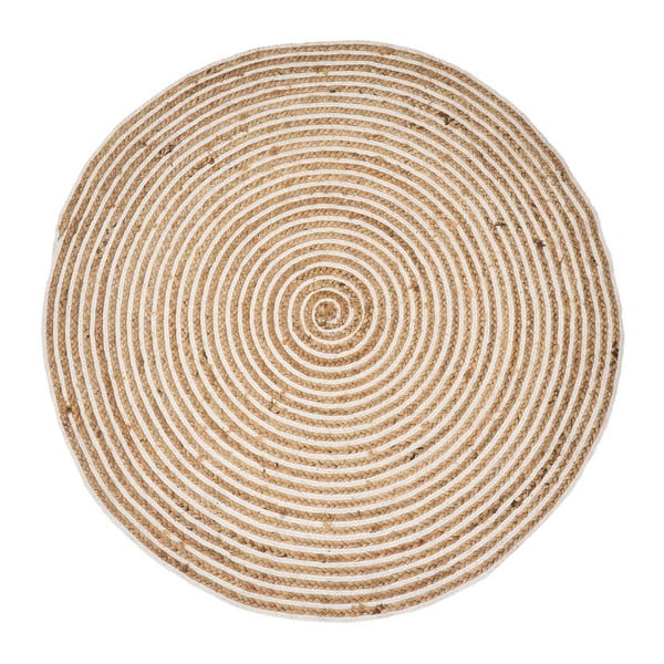 Jutový kulatý koberec v přírodní barvě ø 120 cm Natur – Casa Selección