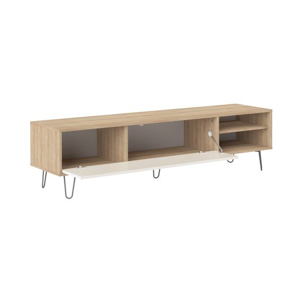 Krémový TV stolek v dekoru dubu 165x44 cm Aero - TemaHome-image-3
