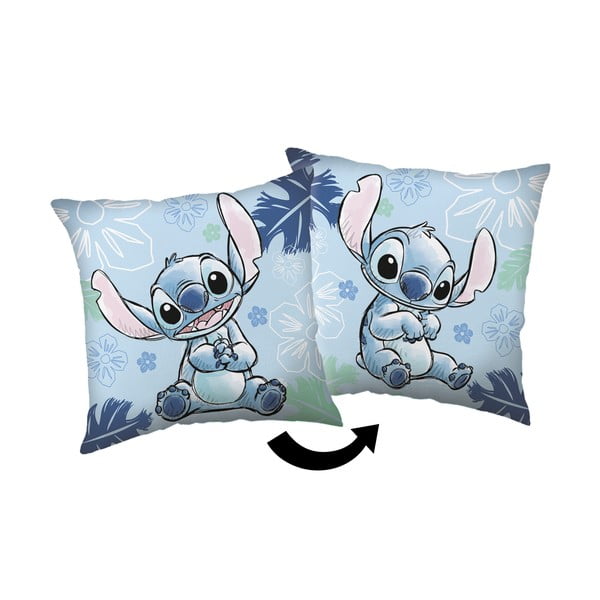 Fleecový dětský polštářek 40x40 cm Lilo and Stitch "Blue" – Jerry Fabrics