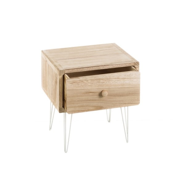 Noční stolek z exotického dřeva v přírodní barvě Natural Way – Casa Selección-image-2