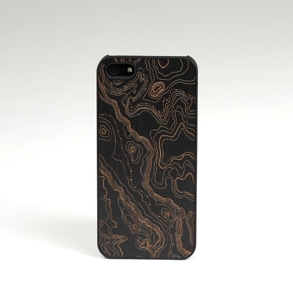 Dřevěný kryt na iPhone 5, Topo design