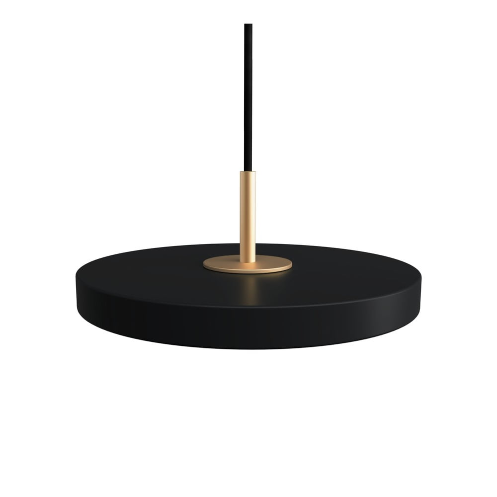 Černé LED závěsné svítidlo s kovovým stínidlem ø 15 cm Asteria Micro – UMAGE