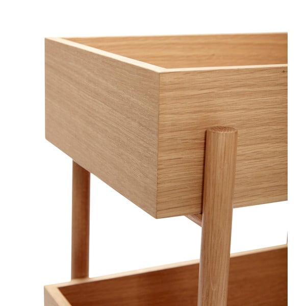 Konzolový stolek z dubového dřeva v přírodní barvě 34x43 cm Stack – Hübsch-image-2
