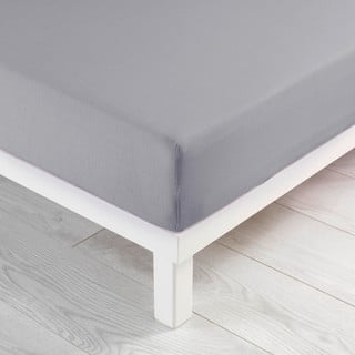 Světle šedé napínací prostěradlo jersey 90x190 cm Jersy – douceur d'intérieur