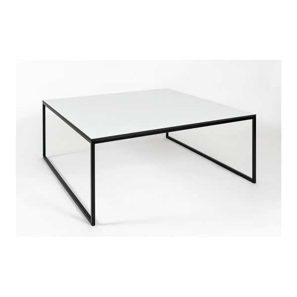 Černý konferenční stolek s bílým sklem Hans Hansen Less 