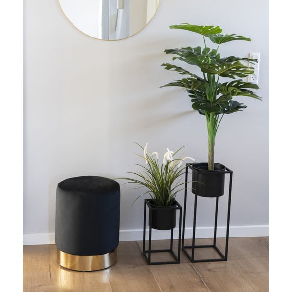 Sada 2 černých kovových květináčů House Nordic Marla-image-1