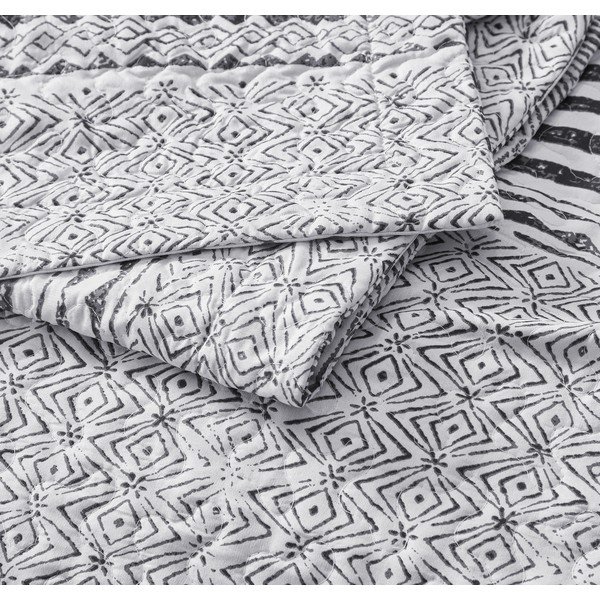 Přehoz z mikroperkálu se dvěma povlaky na polštář Sleeptime Elegant Stripe, 250 x 260 cm-image-3