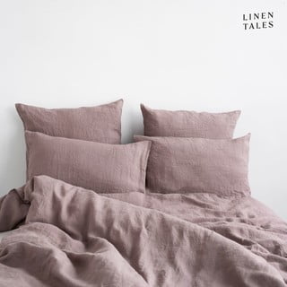 Růžové lněné povlečení na jednolůžko 135x200 cm – Linen Tales