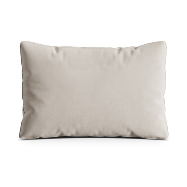 Béžový sametový polštář na gauč Kemi – Cosmopolitan Design