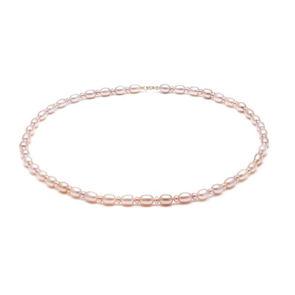 Růžový perlový náhrdelník GemSeller Mans