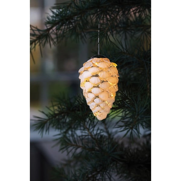 Bílá závěsná vánoční světelná dekorace ø 5 cm Celina – Sirius-image-1