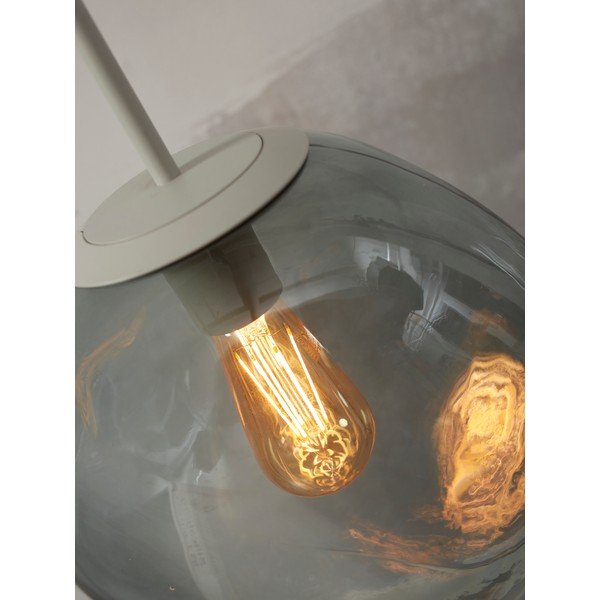 Šedé závěsné svítidlo se skleněným stínidlem ø 12 cm Helsinki – it's about RoMi-image-4