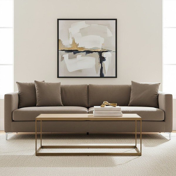 Hnědý/v přírodní barvě konferenční stolek s deskou v dubovém dekoru 40x120 cm Grenoble – Premier Housewares-image-3