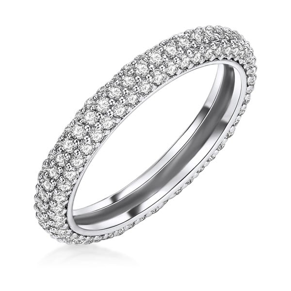 Dámský prsten stříbrné barvy Runway Clara, 56