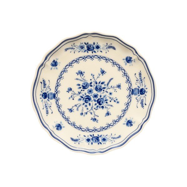 Modrý/béžový dezertní  talíř z kameniny ø 17 cm Vila – Costa Nova