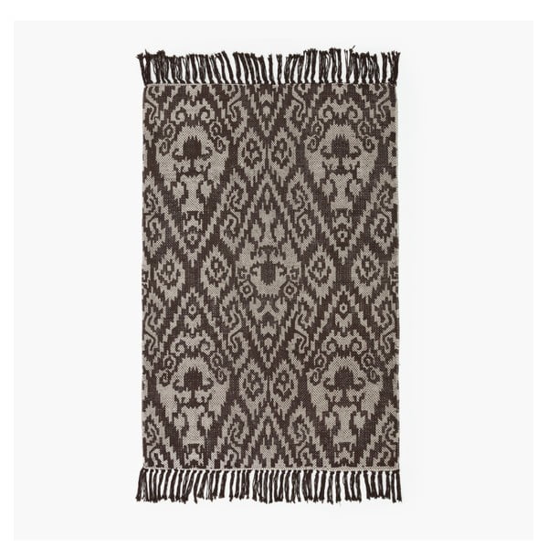 Hnědý koberec Lluvia, 60 x 90 cm