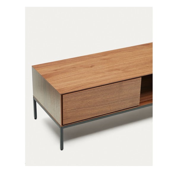 TV stolek v dekoru ořechu v přírodní barvě 195x35 cm Vedrana – Kave Home-image-4