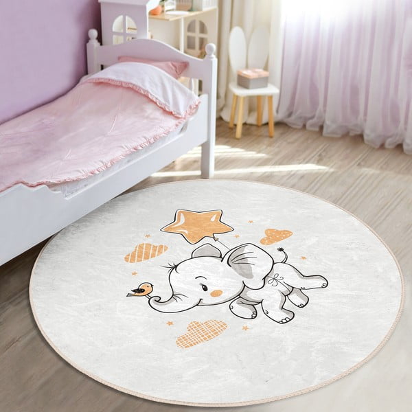 Krémový dětský koberec ø 100 cm Comfort – Mila Home-image-1