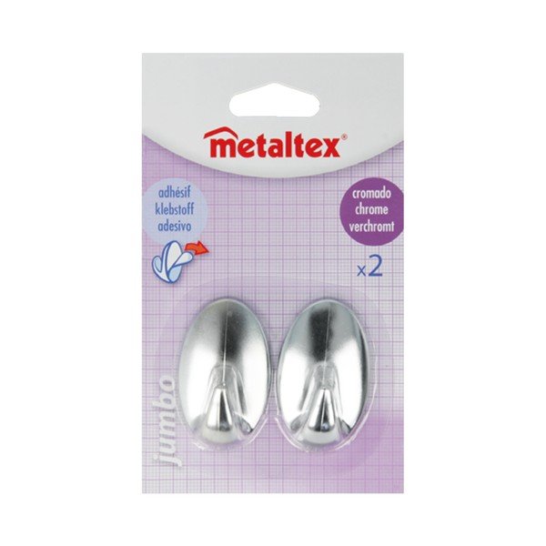 Sada 2 plastových samolepicích háčků Metaltex Greg-image-2
