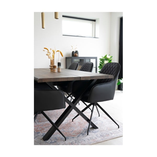 Černé čalouněné jídelní křeslo Harbo – House Nordic-image-4