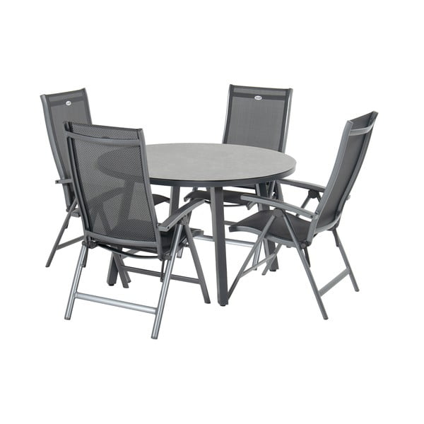 Tmavě šedá kovová zahradní židle Salvatore – Hartman-image-2