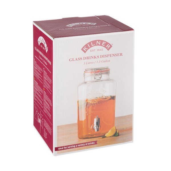 Skleněný nápojový automat s kohoutkem Kilner Original, 5 l-image-1