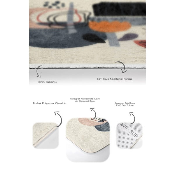 Béžové sametové koupelnové předložky v sadě 2 ks 60x100 cm – Mila Home-image-3