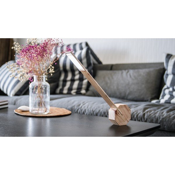Světle hnědá LED stolní lampa (výška 38 cm) Octagon One – Gingko-image-1