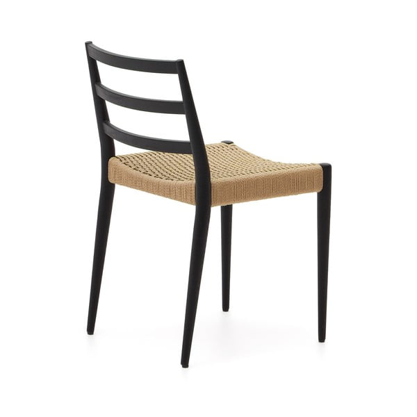 Jídelní židle z dubového dřeva v černo-přírodní barvě v sadě 2 ks Analy – Kave Home-image-4