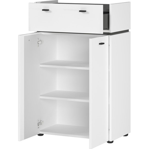 Bílá vysoká koupelnová skříňka 60x96 cm Modesto – Germania-image-2