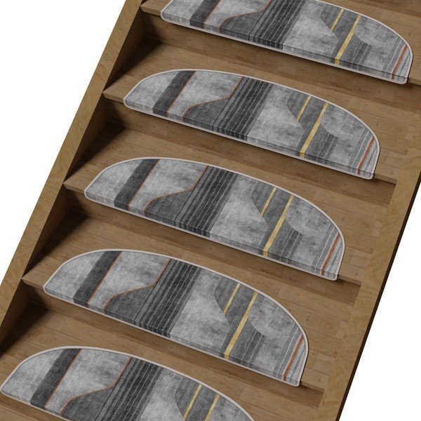 Šedé nášlapy na schody v sadě 16 ks 20x65 cm Horizon – Vitaus-image-1